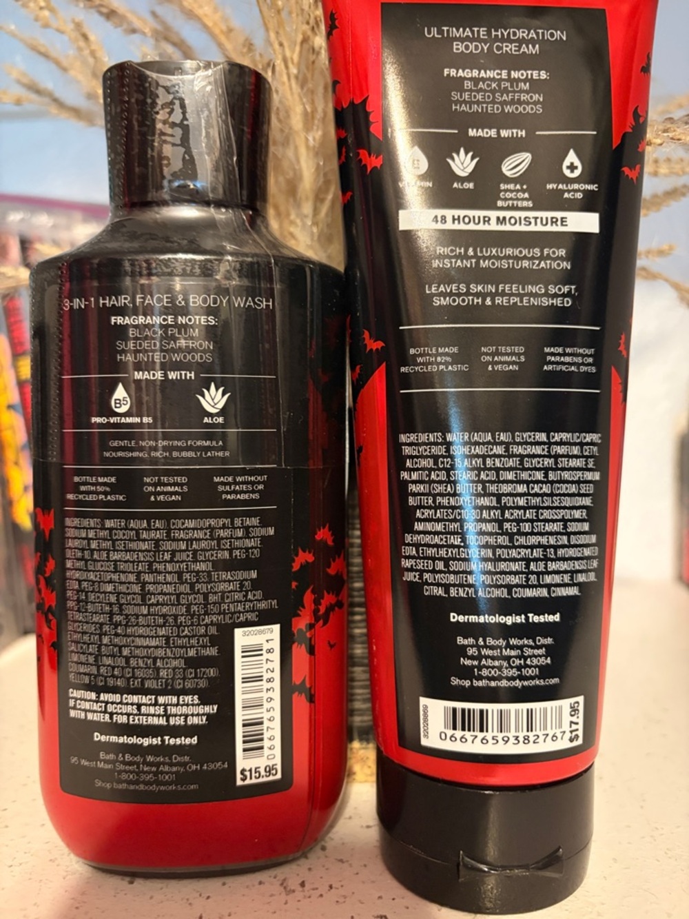 Bath & Body Works Immortal Men’s Body Wash & Cream — Black & Red - Picture 2 of 3